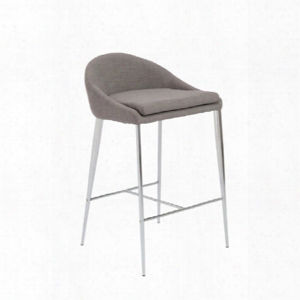 Eurostyle Brielle 26 Counter Stool In Gray (set Of 2)