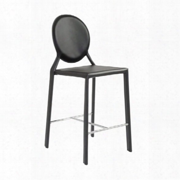 Eurostyle Isabella 26 Counter Stool In Black (set Of 2)