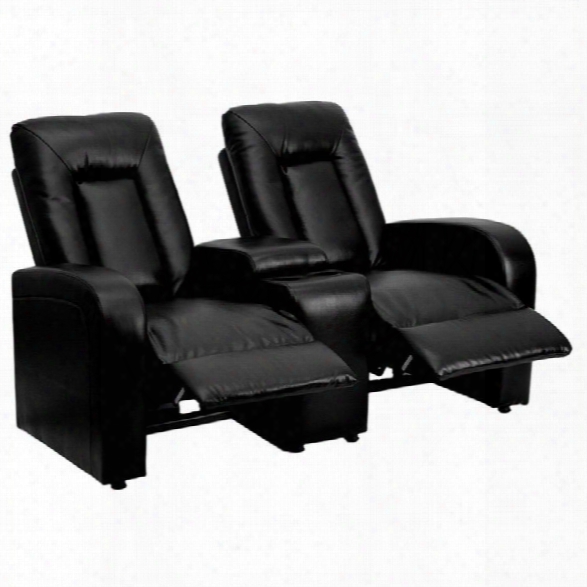 Flash Furniture 2 Seat Home Theater Recliner In Black