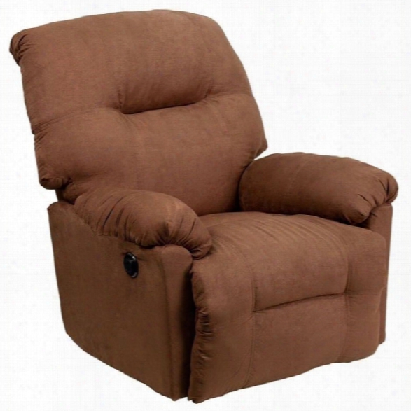 Flash Furniture Contemporary Power Chaise Recliner In Chocolate