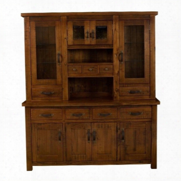 Hillsdale Outback Buffet And Hutch In Distressed Chestnut