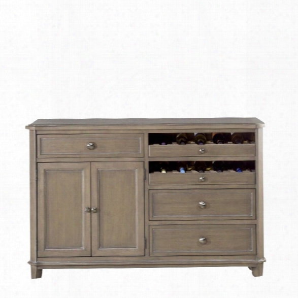 Hillsdale Savona Wine Rack Server In Vintage Gray