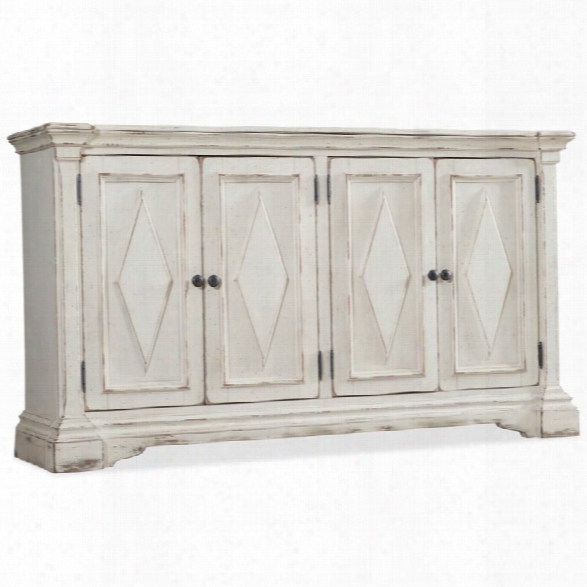 Hooker Furniture 4 Door Console Table In Distressed White