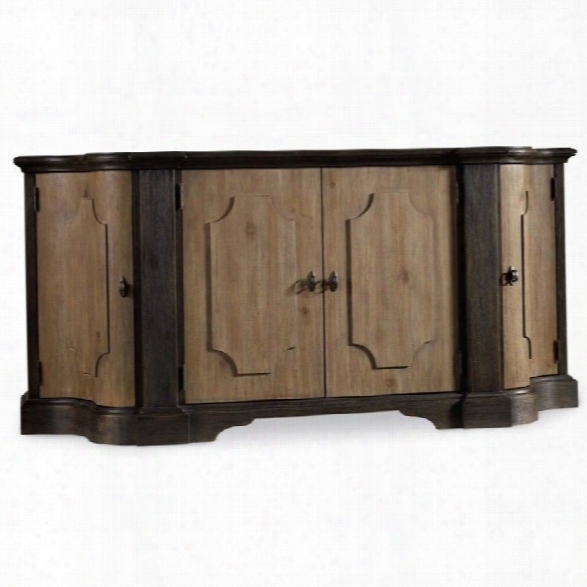 Hooker Furnitue Corsica 4-door Credenza In Light And Dark Wood