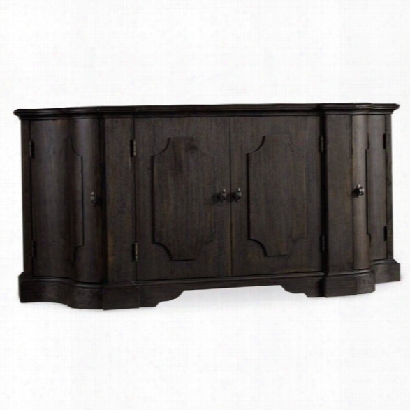 Hooker Furniture Corsica 4-door Shaped Credenza In Dark Wood