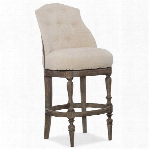 Hooker Furniture Kacey Deconstructed Upholstered Bar Stool In Taupe