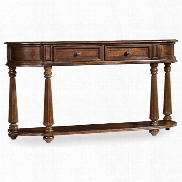 Hooker Furniture Leesburg Demilune Hall Console Table In Mahogany