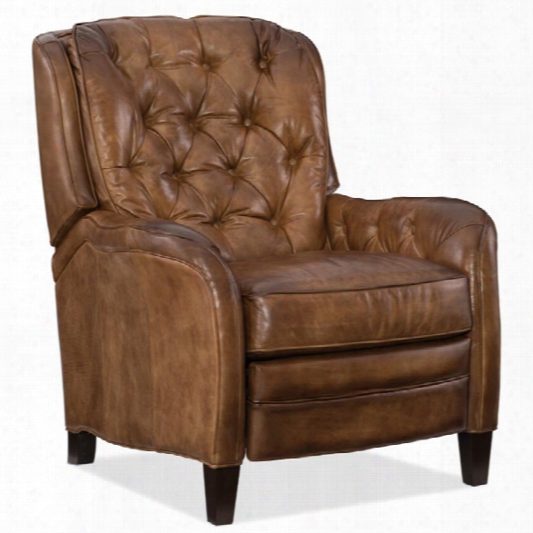 Hooker Furniture Nolte Leather Recliner In Checkmate Pawn