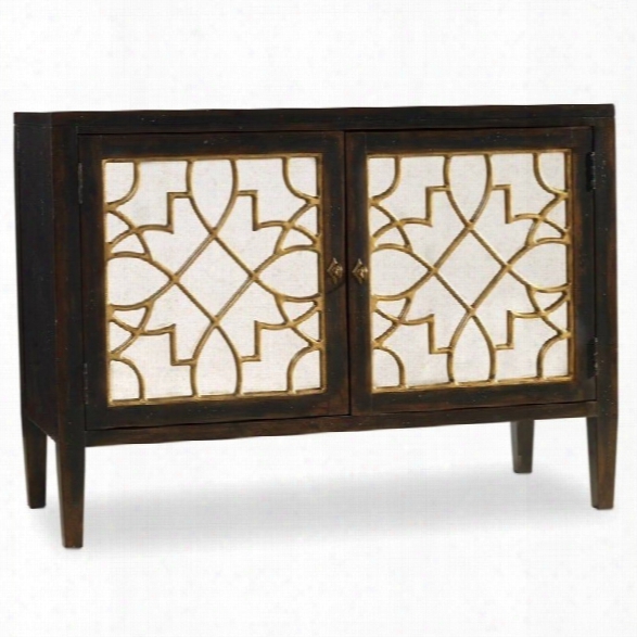 Hooker Furniture Sanctuary 2-door Mirrored Console In Ebony