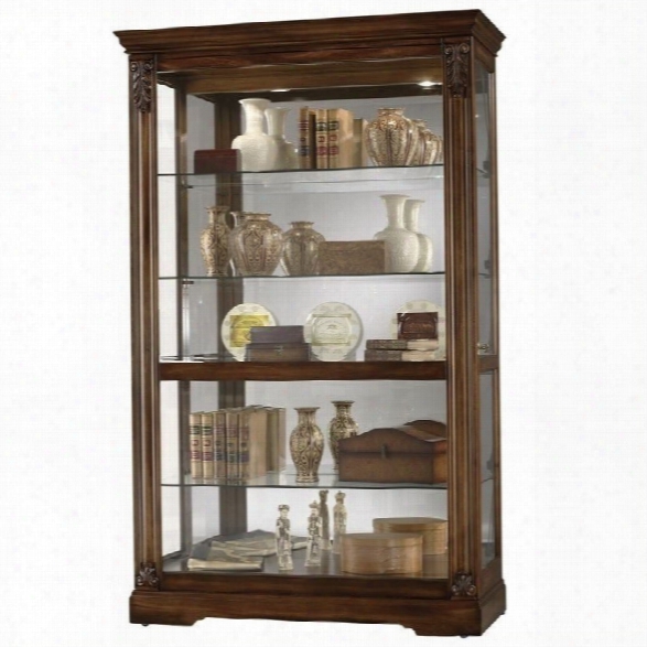 Howard Miller Ramsdell Curio Cabinet In Tuscany Cherry