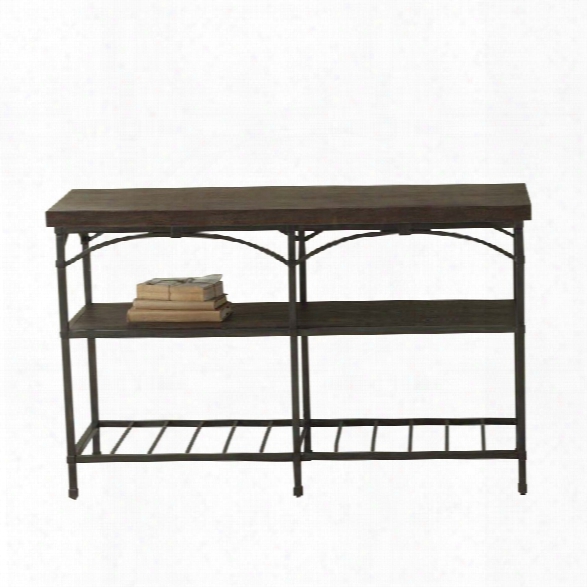 Liberty Furniture Franklin Console Table In Rustic Brown