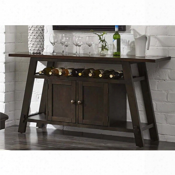 Liberty Furniture Lawson Wine Rack Server In Light And Dark Espresso