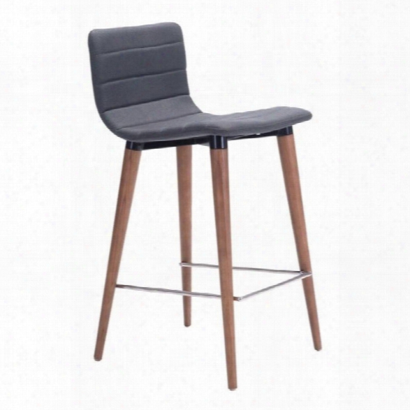 Maklaine 34 Bar Stool In Gray (set Of 2)