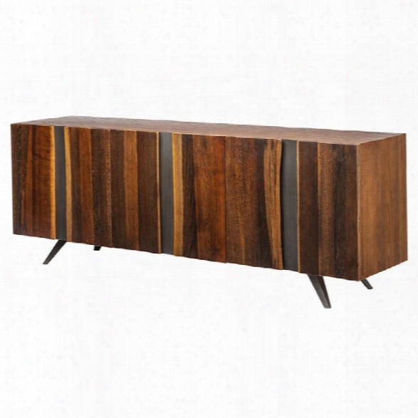 Nuevo Vega Vertical Sideboard In Seared Brown