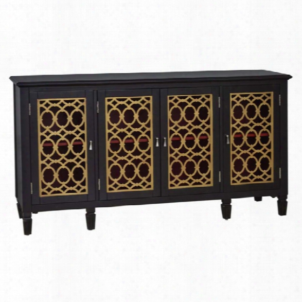 Pulaski Imperial Sun Two Toned Door Console In Black