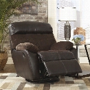 Ashley Furniture Berneen Swivel Rocker Recliner in Coffee