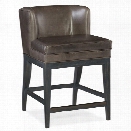 Hooker Furniture Jada Leather Counter Stool in Memento Medal