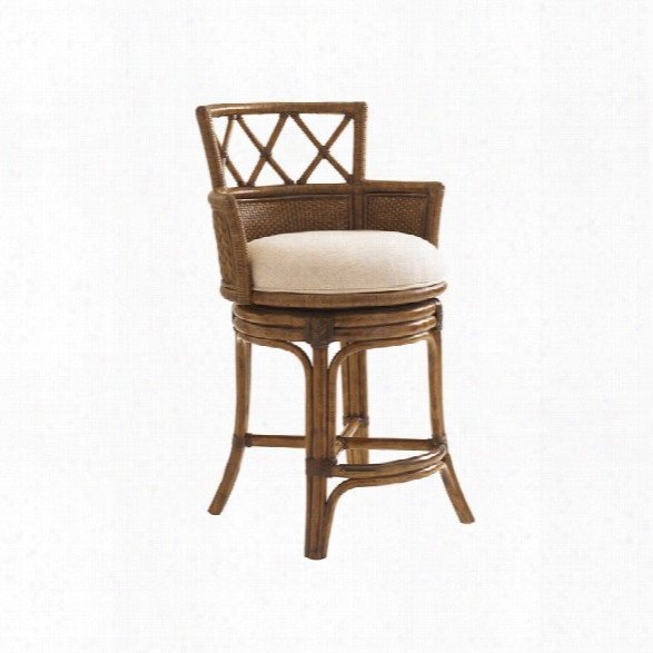 Tommy Bahama Bali Hai Kamala Bay 24 Counter Stool In Warm Brown