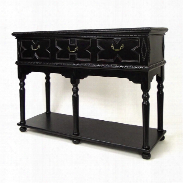 Wayborn Biglot Console Table In Antique Black