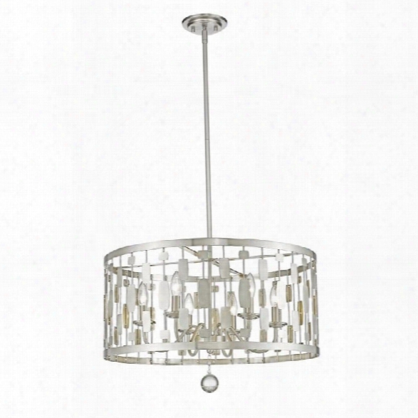 Z-lite Almet 6 Light Pendant In Brushed Nickel