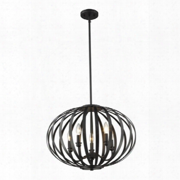 Z-lite Moundou 5 Light Pendant In Bronze