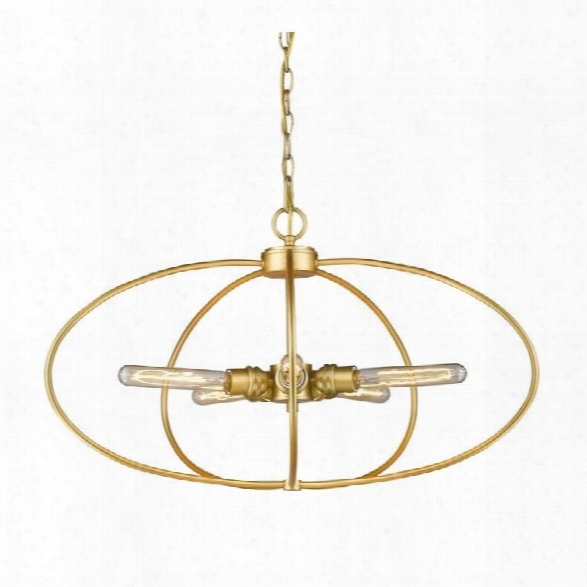 Z-lite Persis 5 Light Pendant In Satin Gold