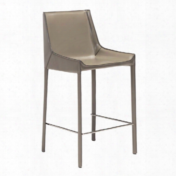 Zuo Fashion 39 Bar Stool In Stone Gray (set Of 2)