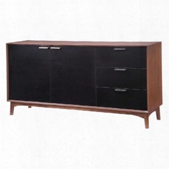 Zuo Liberty City Buffet In Walnut And Black