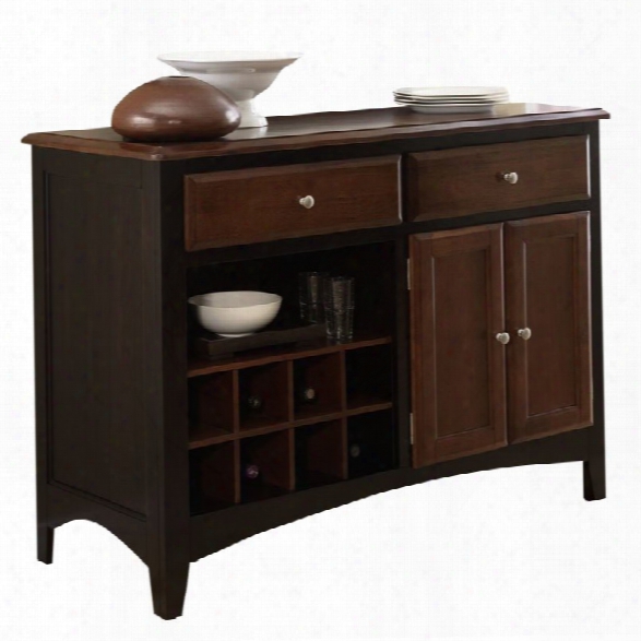 A-america Bristol Point Wine Rack Sideboard In Espresso