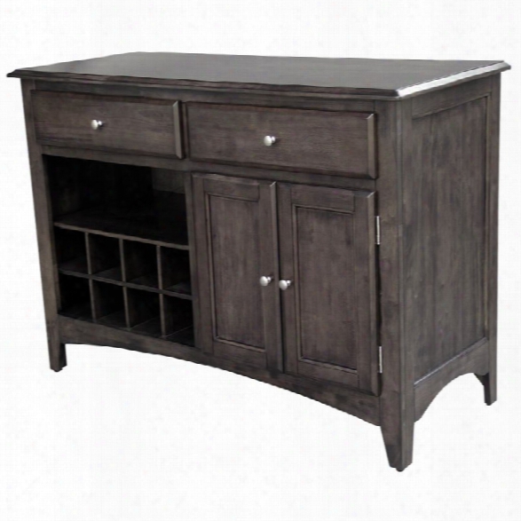 A-america Bristol Point Wine Rack Sideboard In Warm Gray