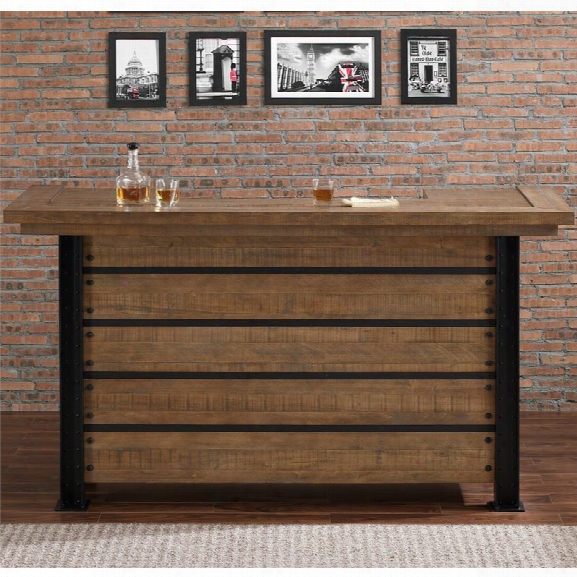 American Heritage Gateway Home Bar In Reclaimed Finish