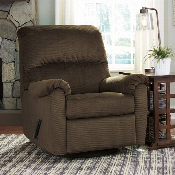 Ashley Bronwyn Swivel Glider Recliner In Cocoa