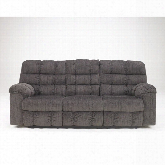 Ashley Furniture Acieona 3 Piece Fabric Reclining Sectional In Slate