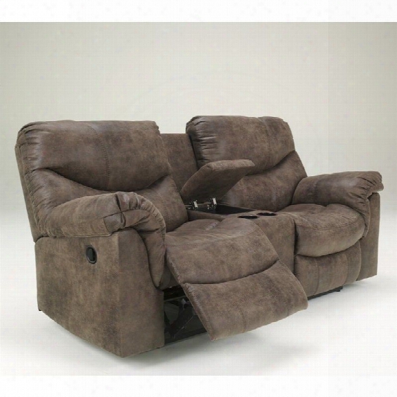 Ashley Furniture Alzena Double Power Reclining Loveseat In Gunsmoke