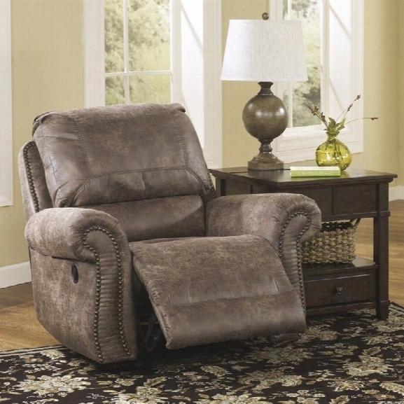 Ashley Furniture Oberson Swivel Glider Recliner In Gunsmoke