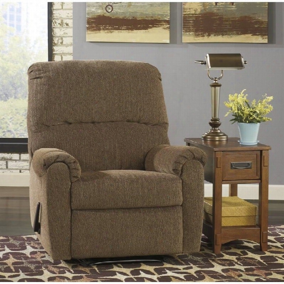 Ashley Pranit Chenille Zero Wall Recliner In Walnut