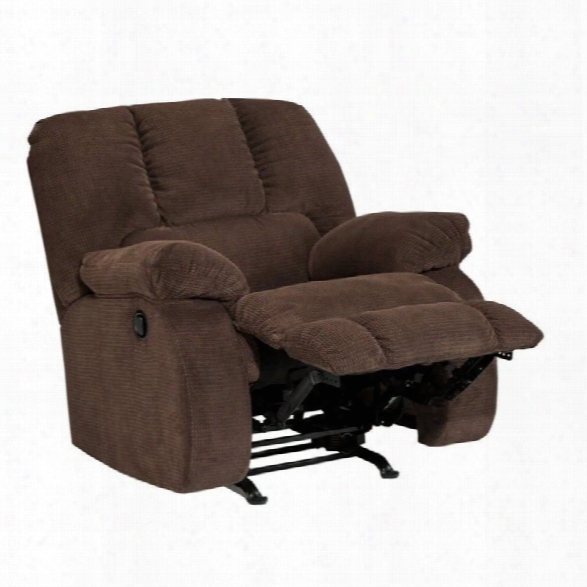 Ashley Roan Fabric Rocker Recliner In Cocoa