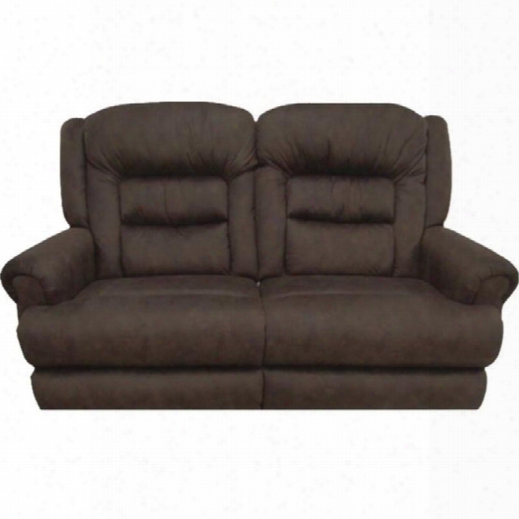 Catnapper Atlas Extra Tall Reclining Fabric Sofa In Sable