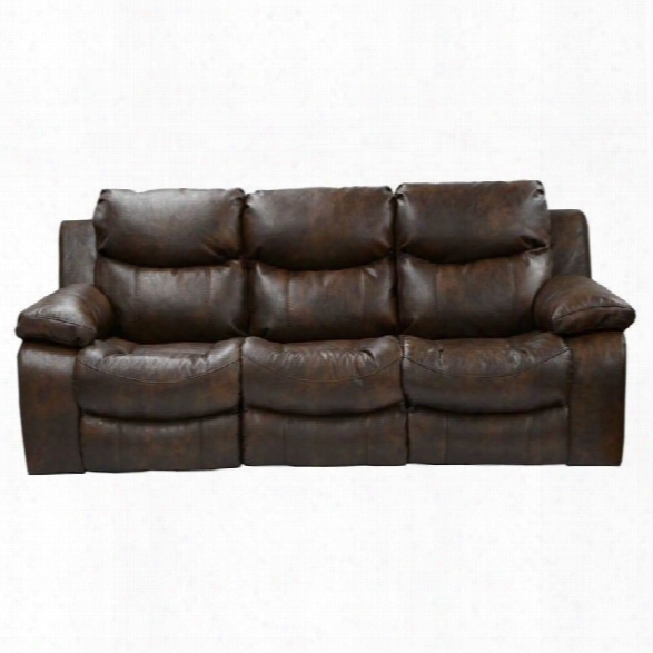 Catnapper Catalina Leatuer Power Reclining Sofa In Timber