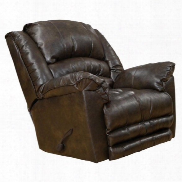 Catnapper Filmore Leather Rocker Recliner In Timber