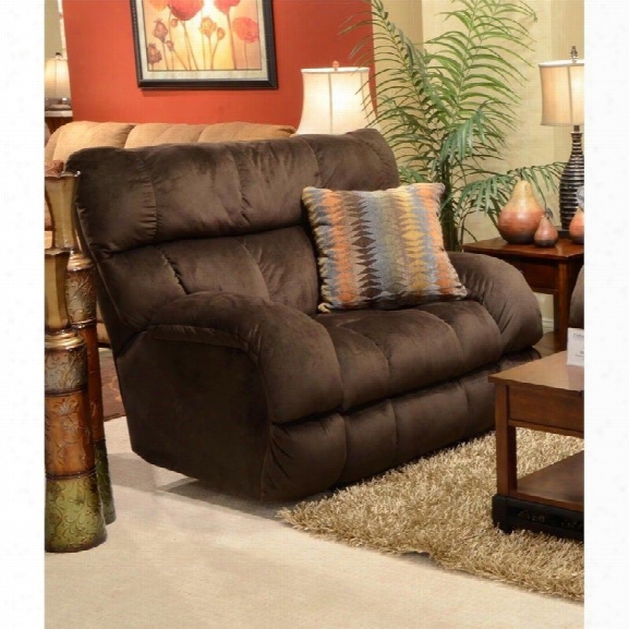 Catnapper Siesta Power Lay Flat Fabric Recliner In Chocolate