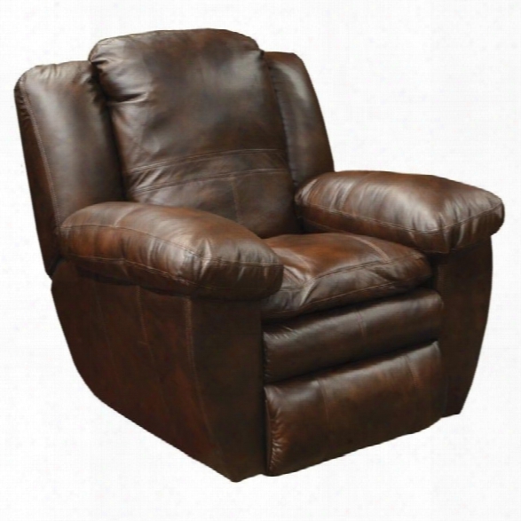 Catnapper Sonoma Leather Rocker Recliner In Sable