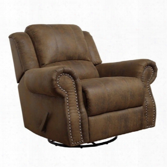 Coaster Rawlinson Microfiber Swivel Recliner In Brown