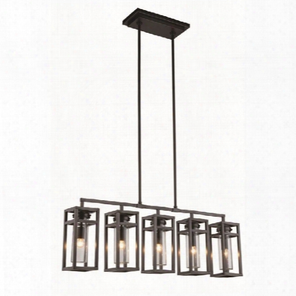 Elegant Lighting Bianca 6 5 Light Pendant Lamp In Bronze