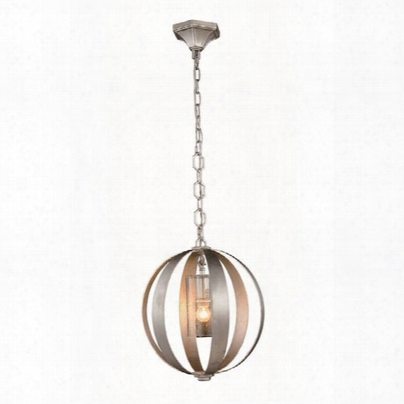 Elegant Lighting Serenity 15 Pendant Lamp In Silver Leaf