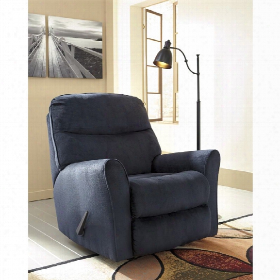 Flash Furniture Fabric Rocker Recliner In Midnight