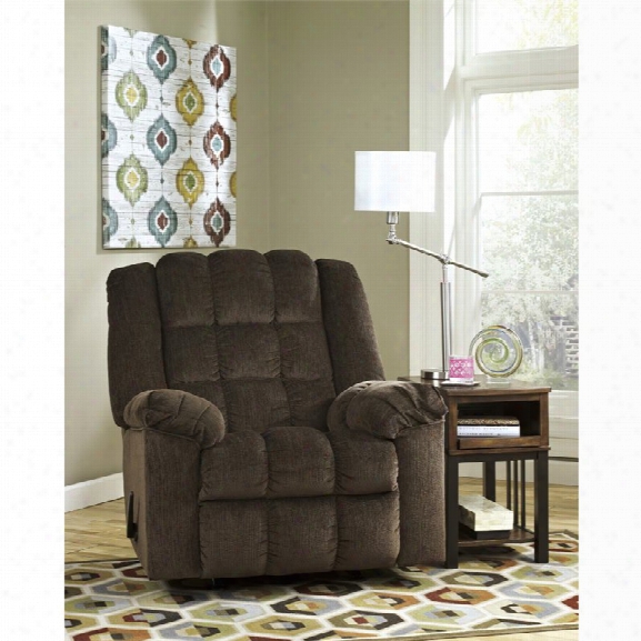 Flash Furniture Twill Rocker Recliner In Cocoa