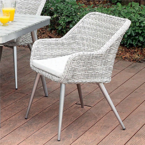 Furniture Of America Merigold Patio Dining Chair In Gray (set Of 4)