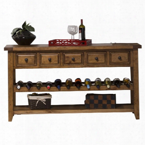 Hillsdale Tuscan Retreat 5 Drawer Sideboard With Wine Rack