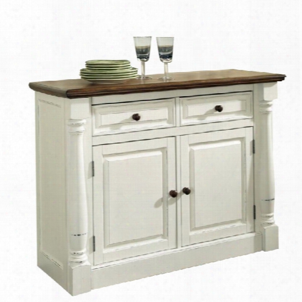 Home Styles Monarch Buffet In White And Oak Finish